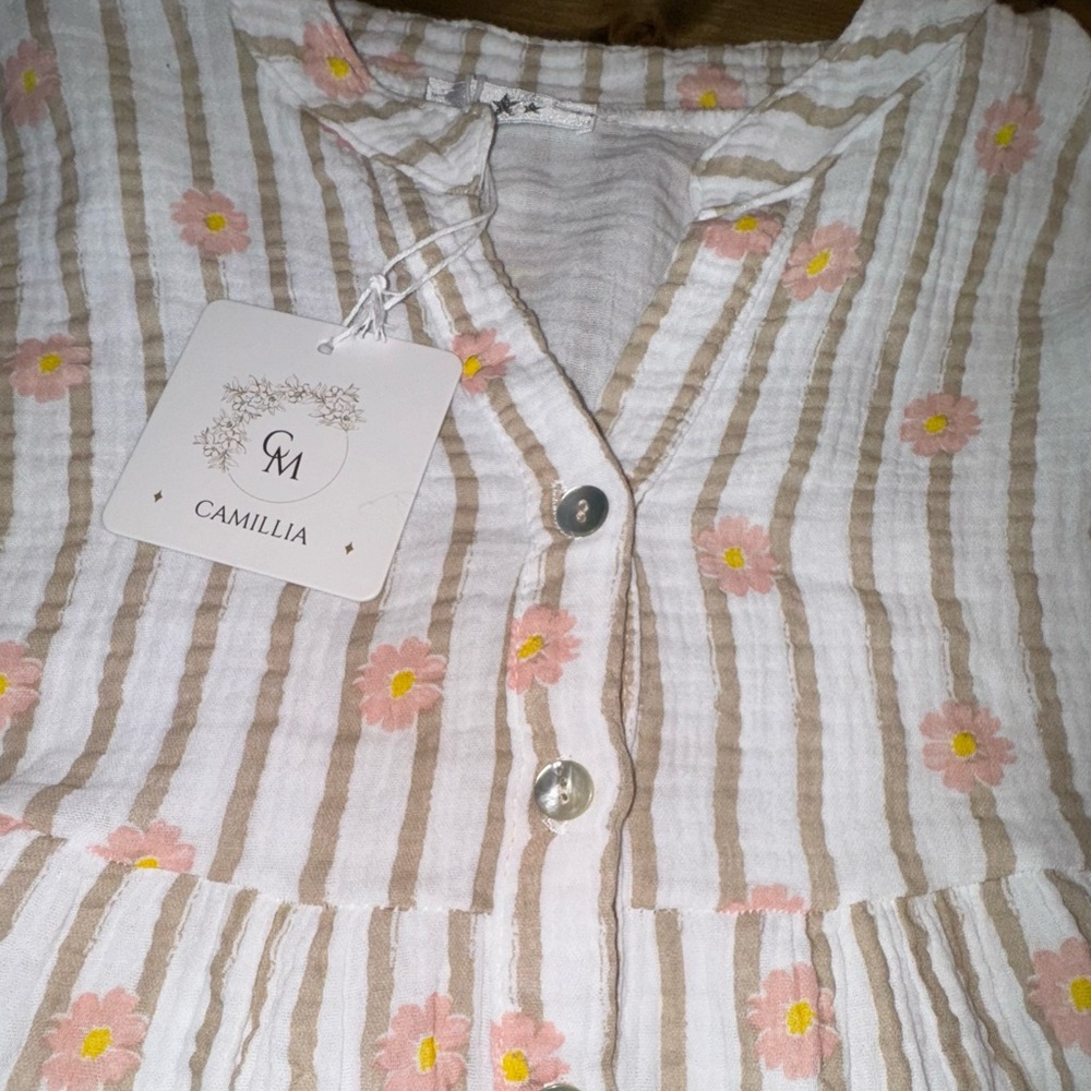 Camillia Made in Italy Cotton Floral Blouse – NWT - Picture 7 of 11
